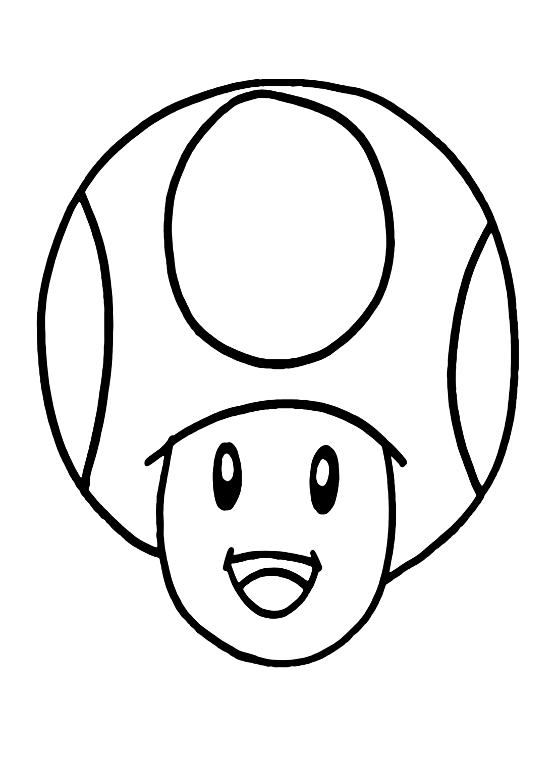Draw Easy Toad Mario Coloring Page