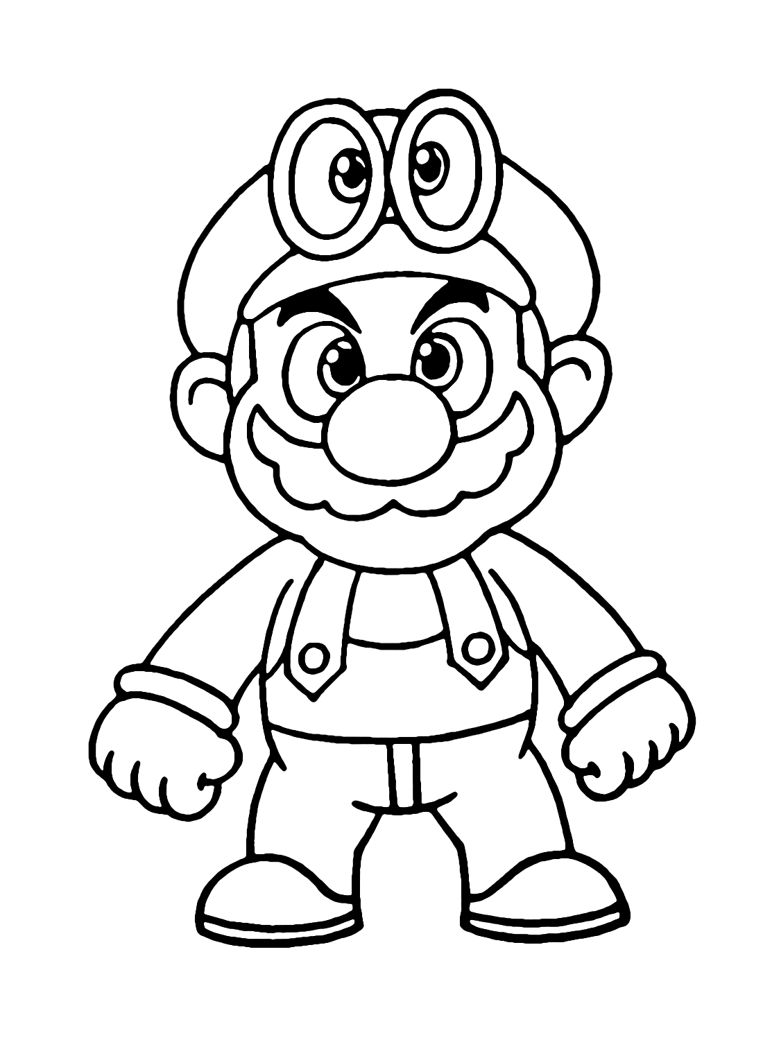 Draw Mario from Super Mario Odyssey Coloring Page