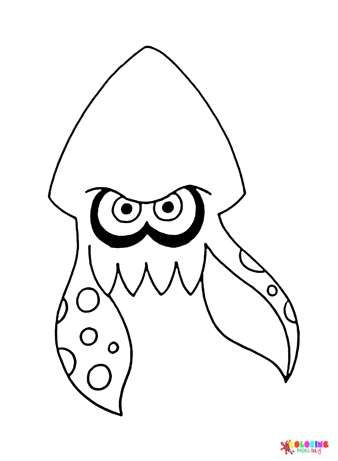 Рисуем кальмара Splatoon из Splatoon