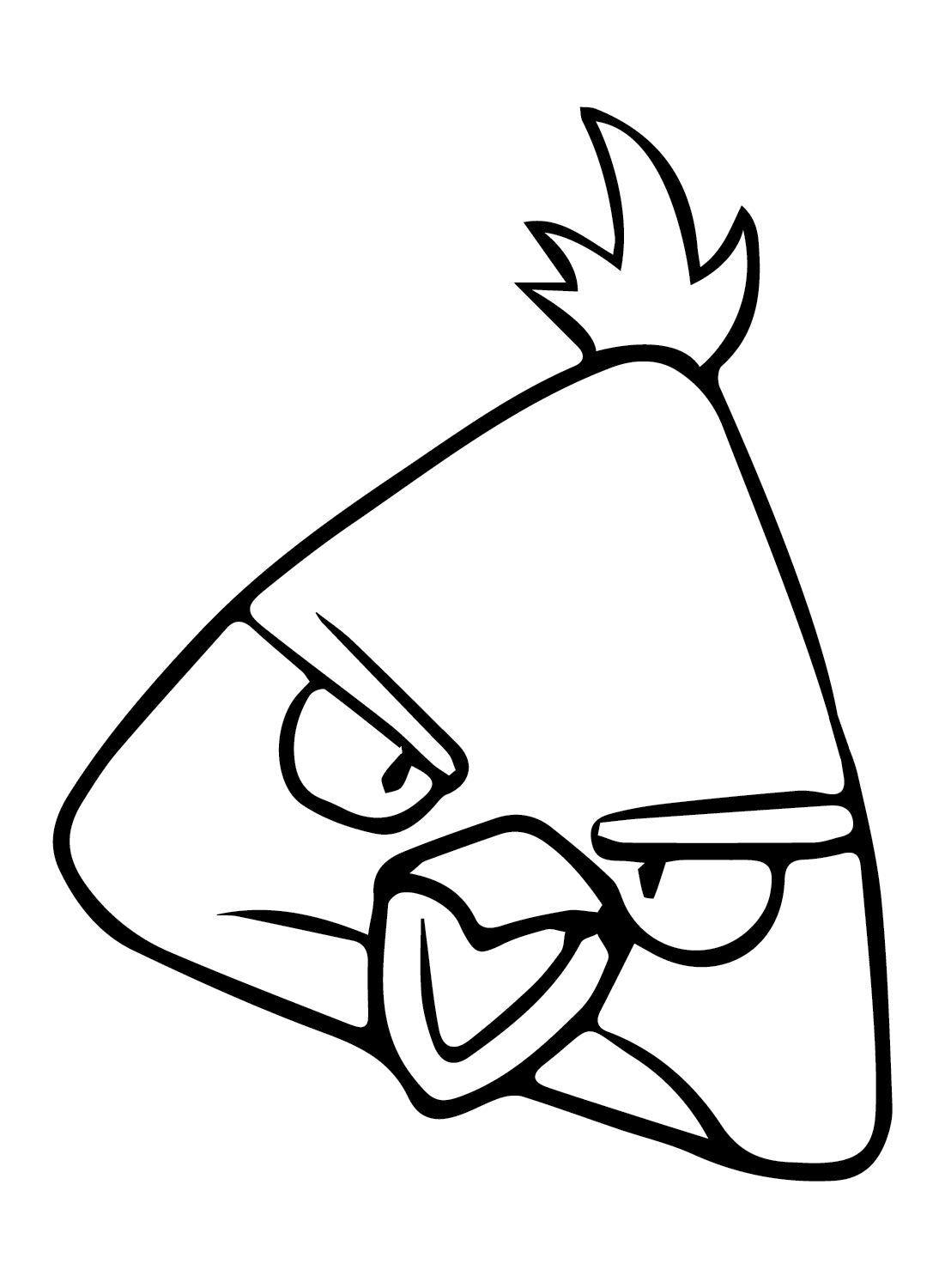 Drawing Chuck (Angry Bird) Coloring Page