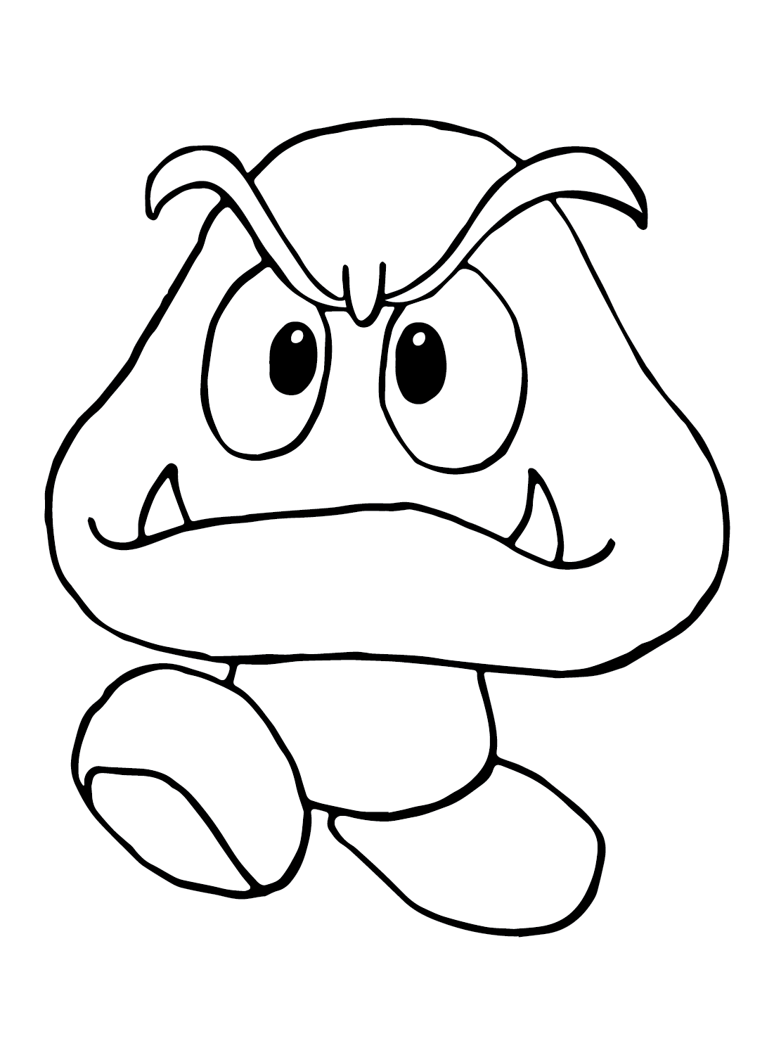 Drawing Goomba Coloring Page - Free Printable Coloring Pages
