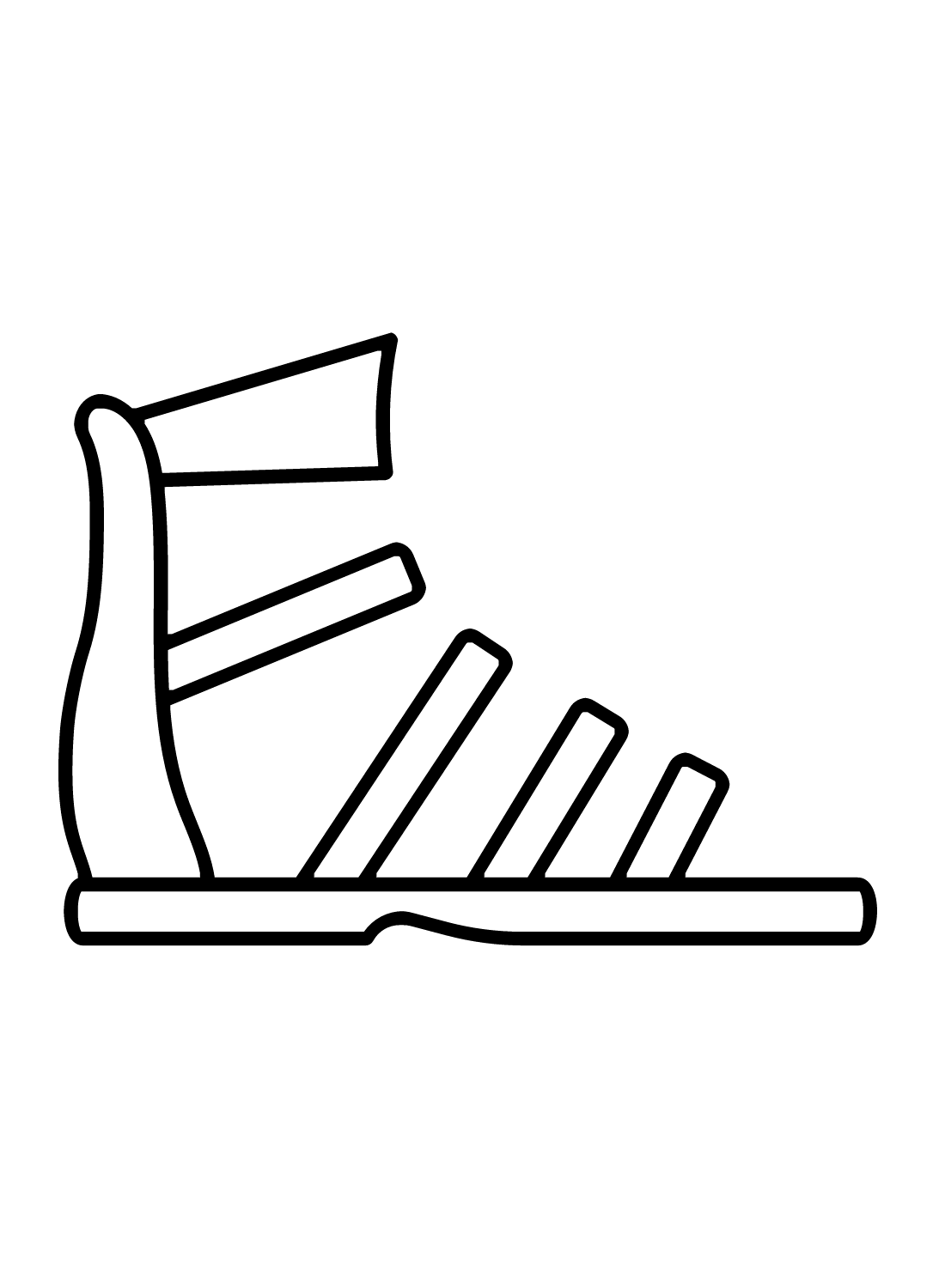Drawing Sandals Coloring Page