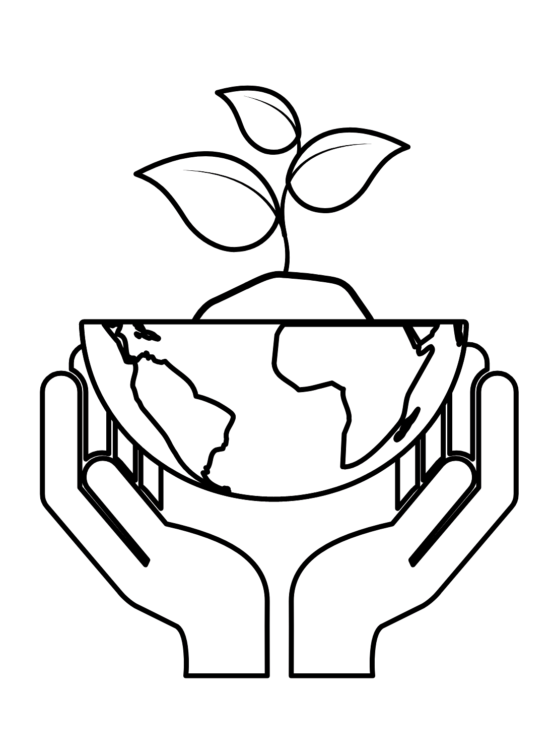Eco Friendly Environment Coloring Page
