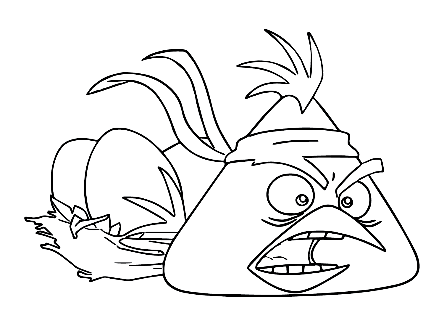 Eggs with Chuck (Angry Bird) Coloring Page