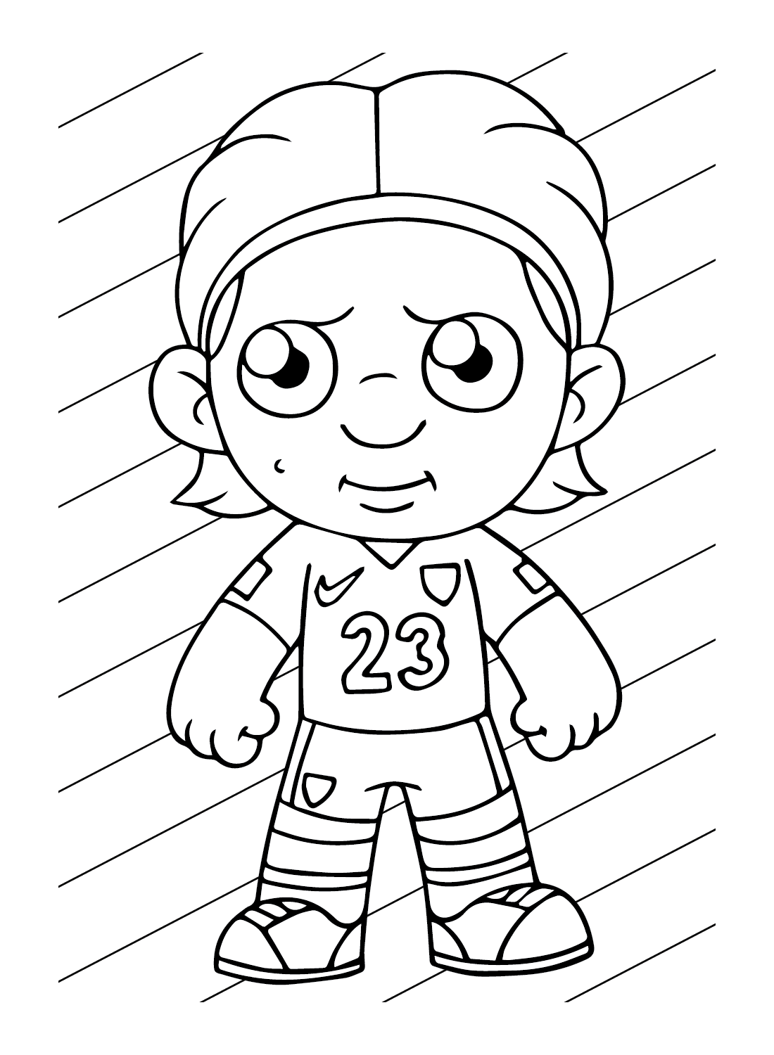 Erling Haaland Chibi Coloring Page