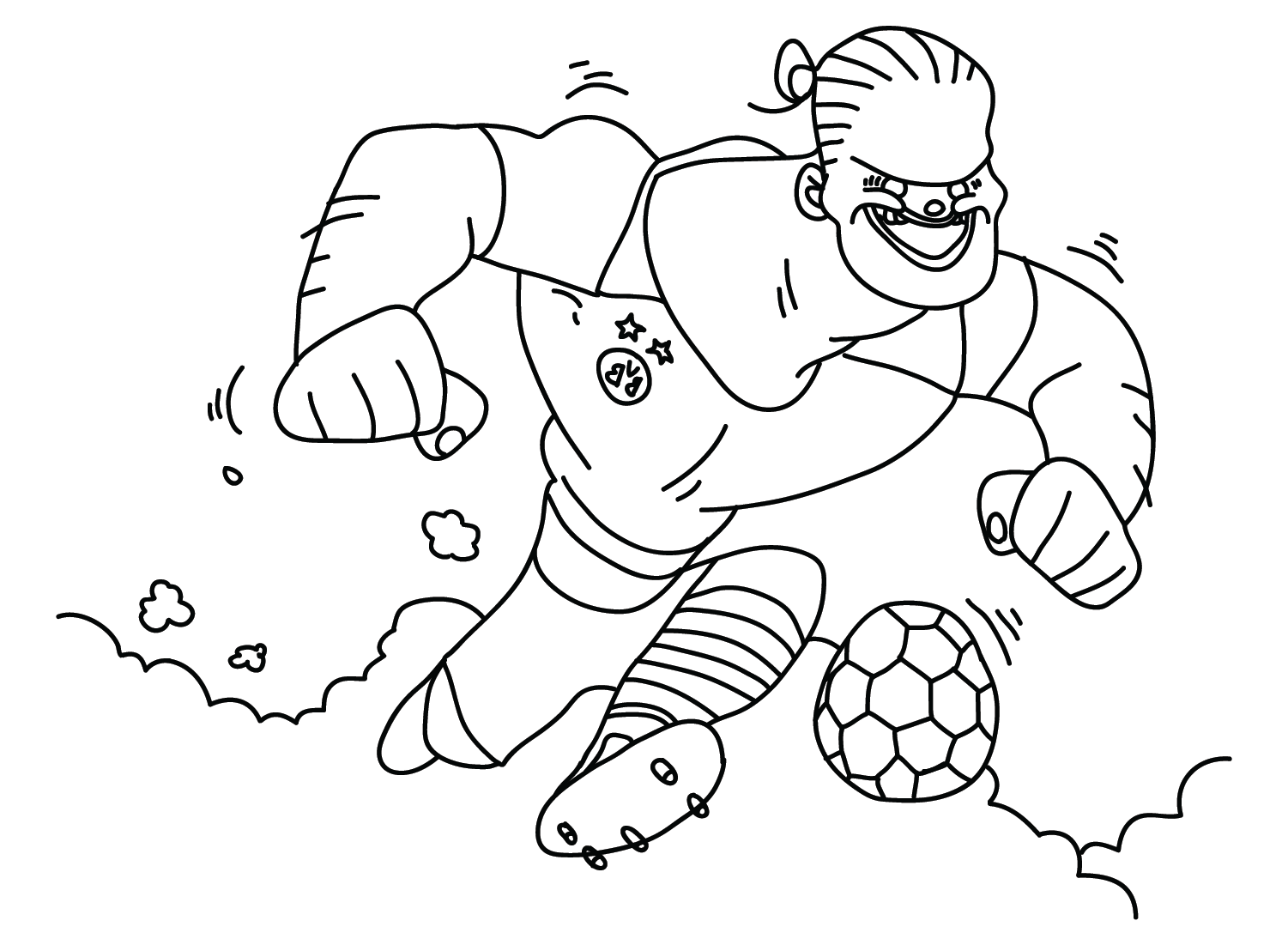 Erling Haaland Funny Coloring Page