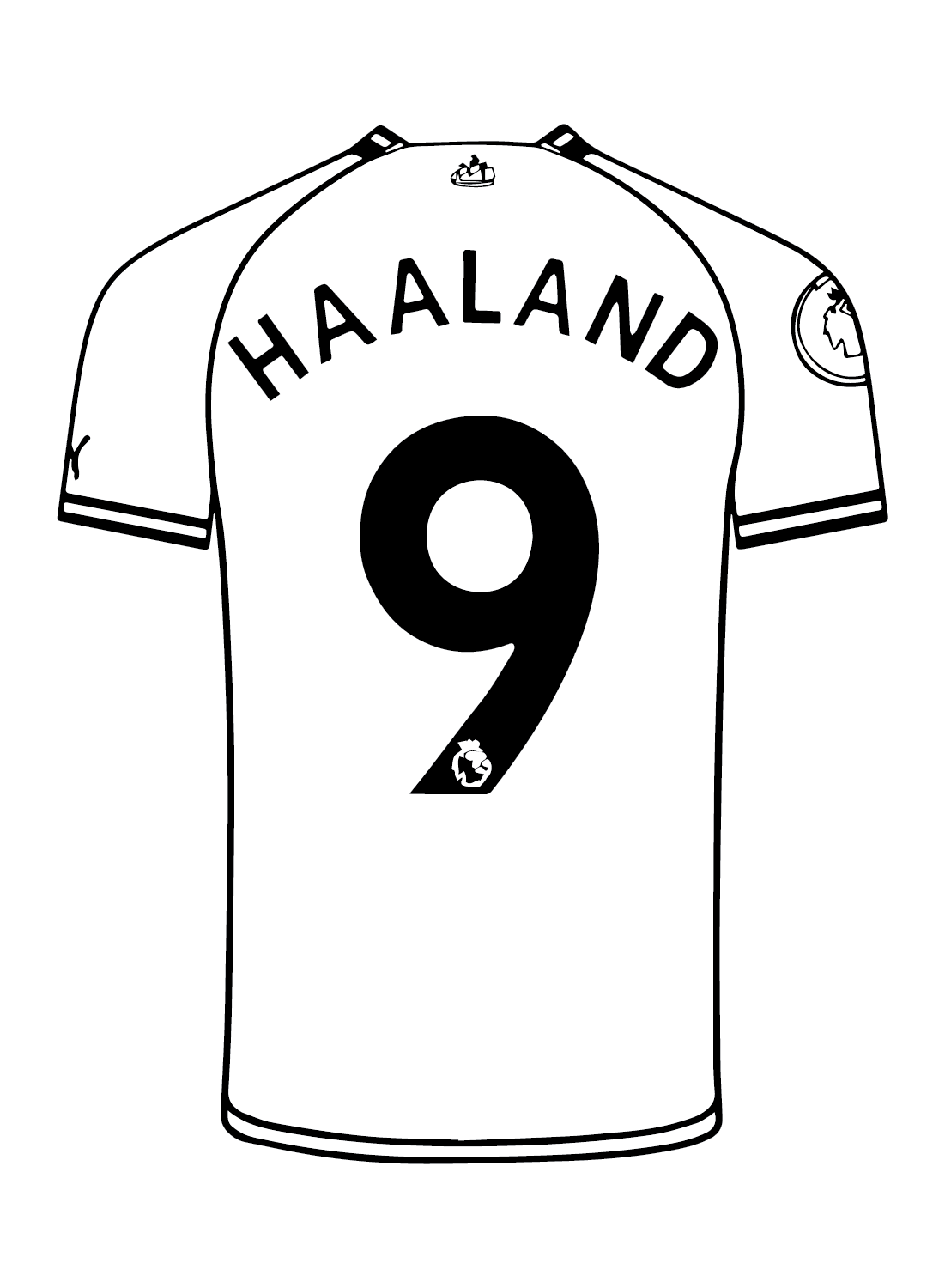 Erling Haaland Jersey Coloring Page