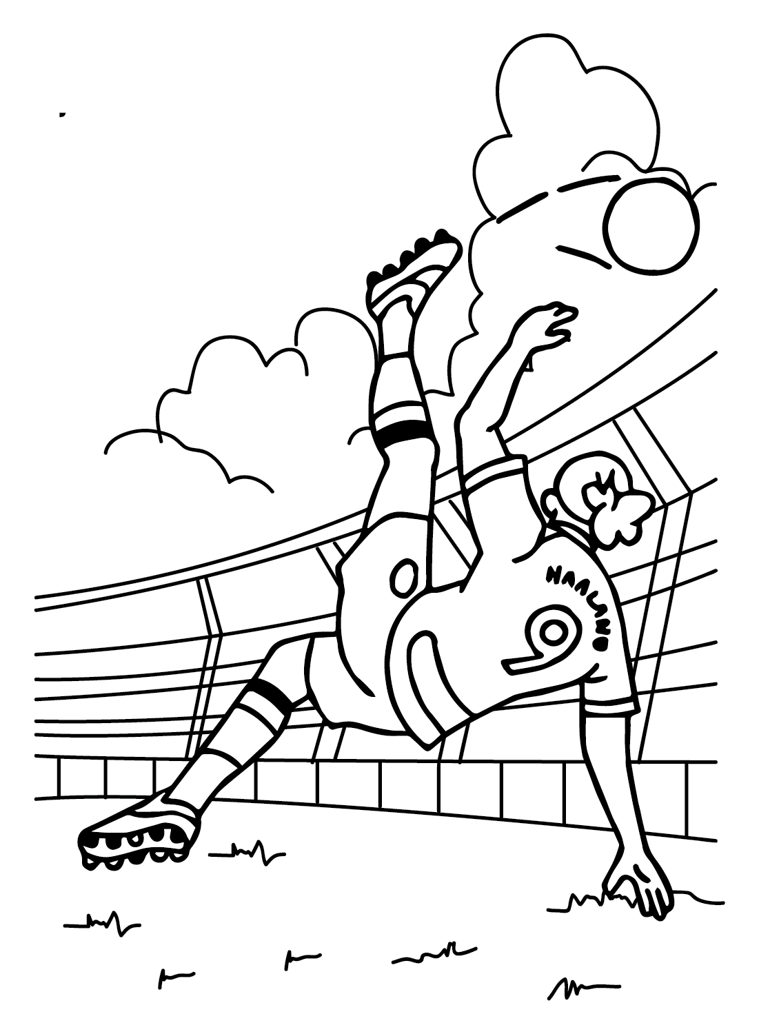 Erling Haaland World Cup Coloring Page