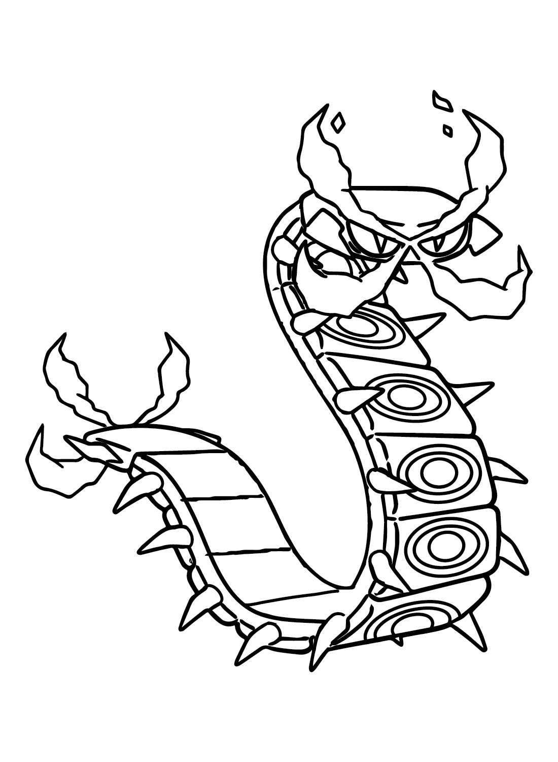 Evolution of Sizzlipede Coloring Page