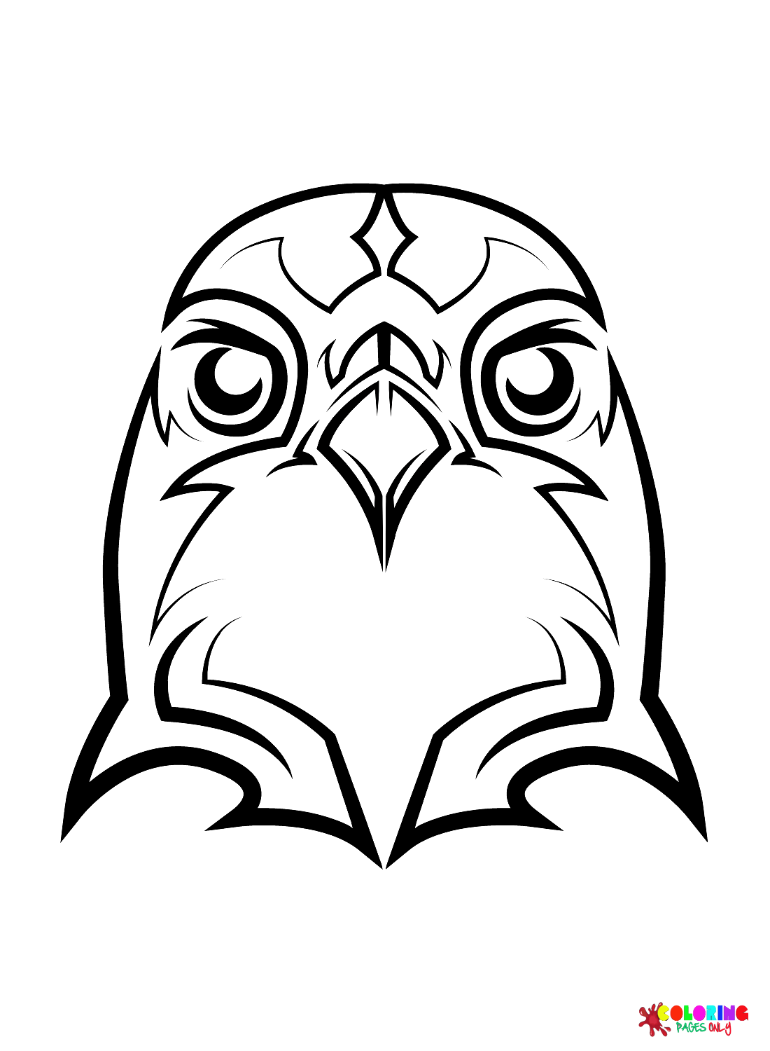 Falcon Head Coloring Page