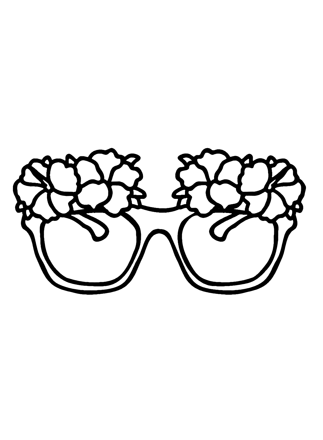Fancy Sunglasses Coloring Page