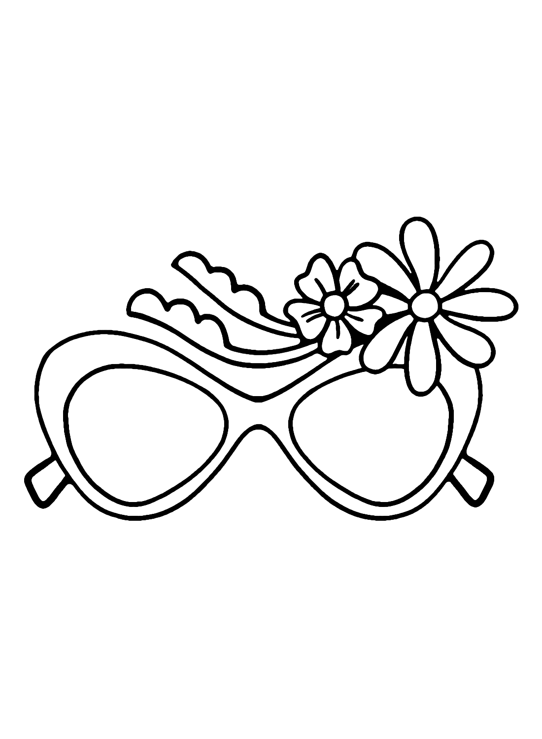 Fashion Sunglasses Coloring Page