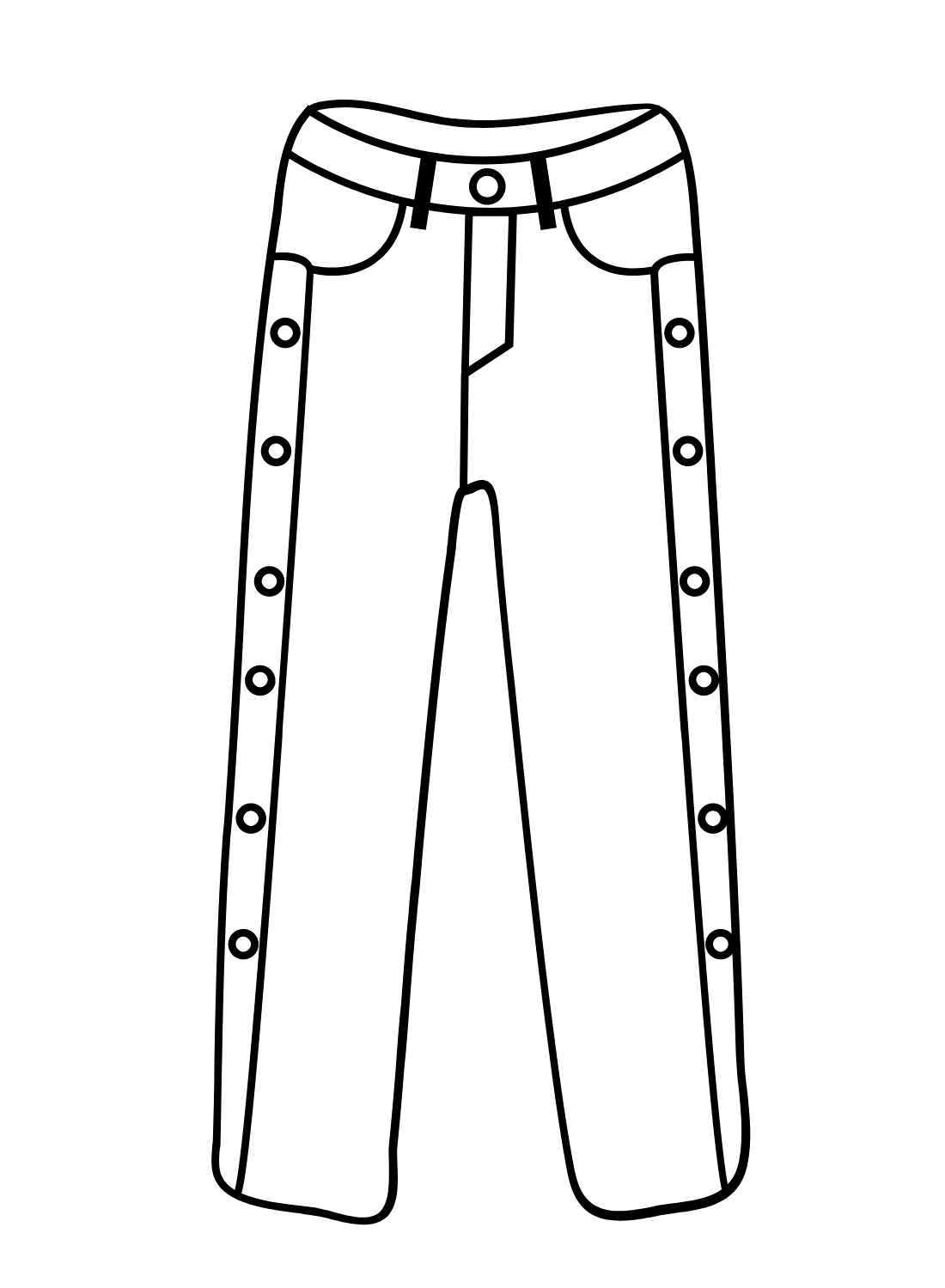 Fashionable Pants Coloring Page