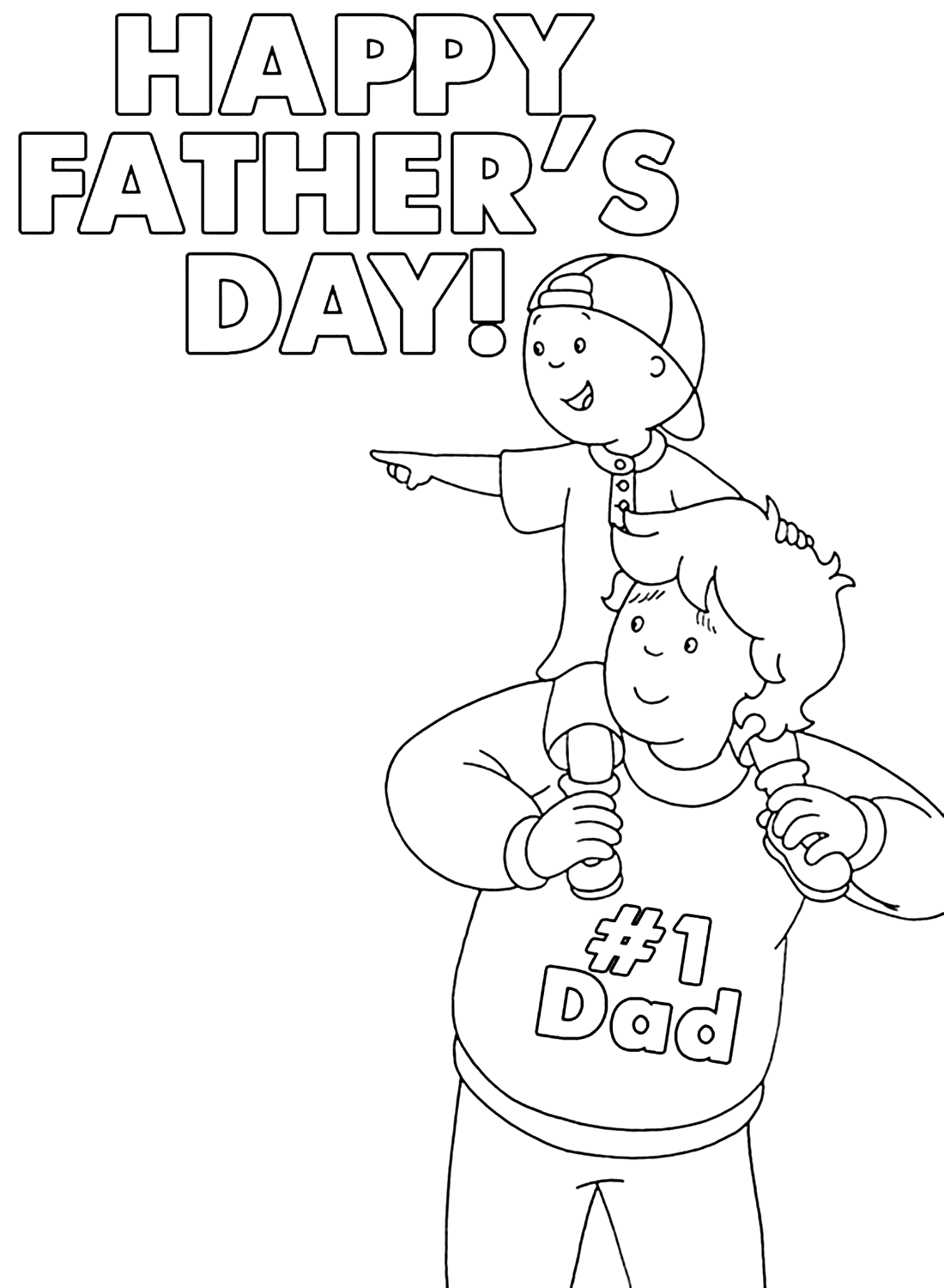 Father and Son Coloring Pages