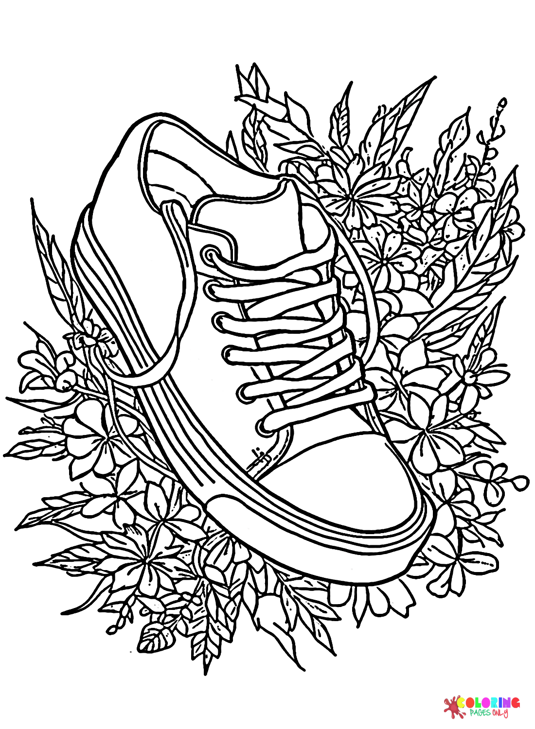 Bloemen met sneaker van Sneaker