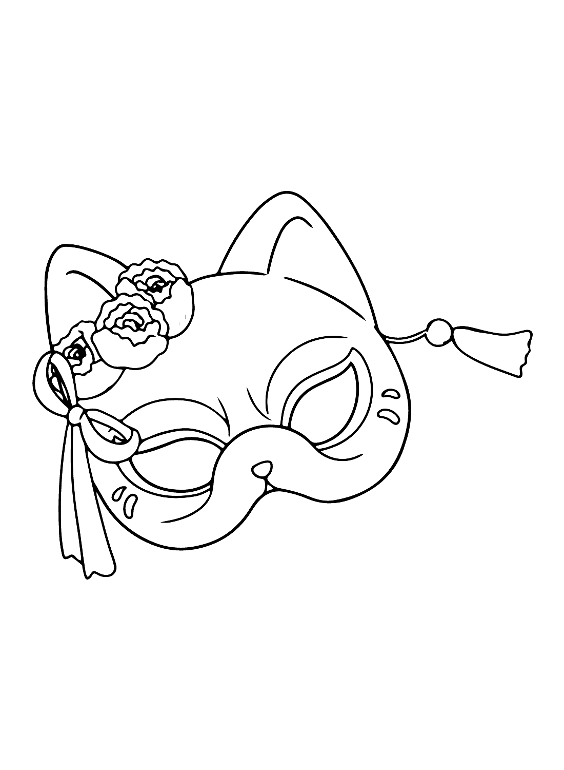 Fox Mask Coloring Page