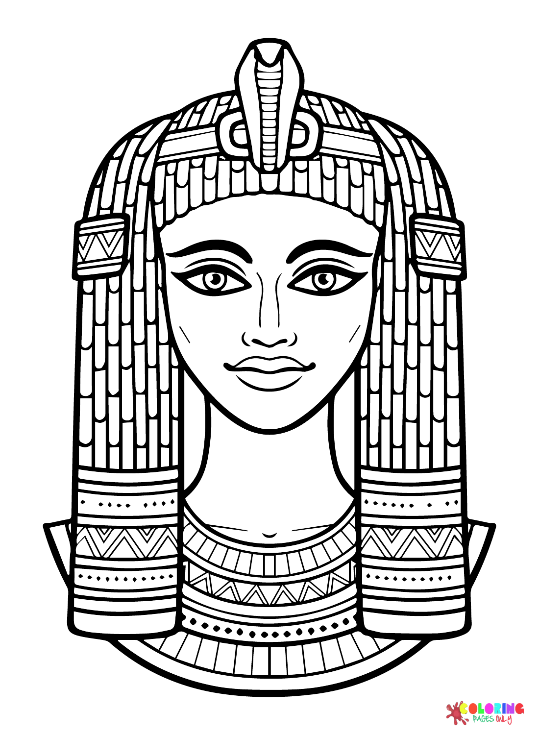 Pagina da colorare dell'antico Egitto gratis