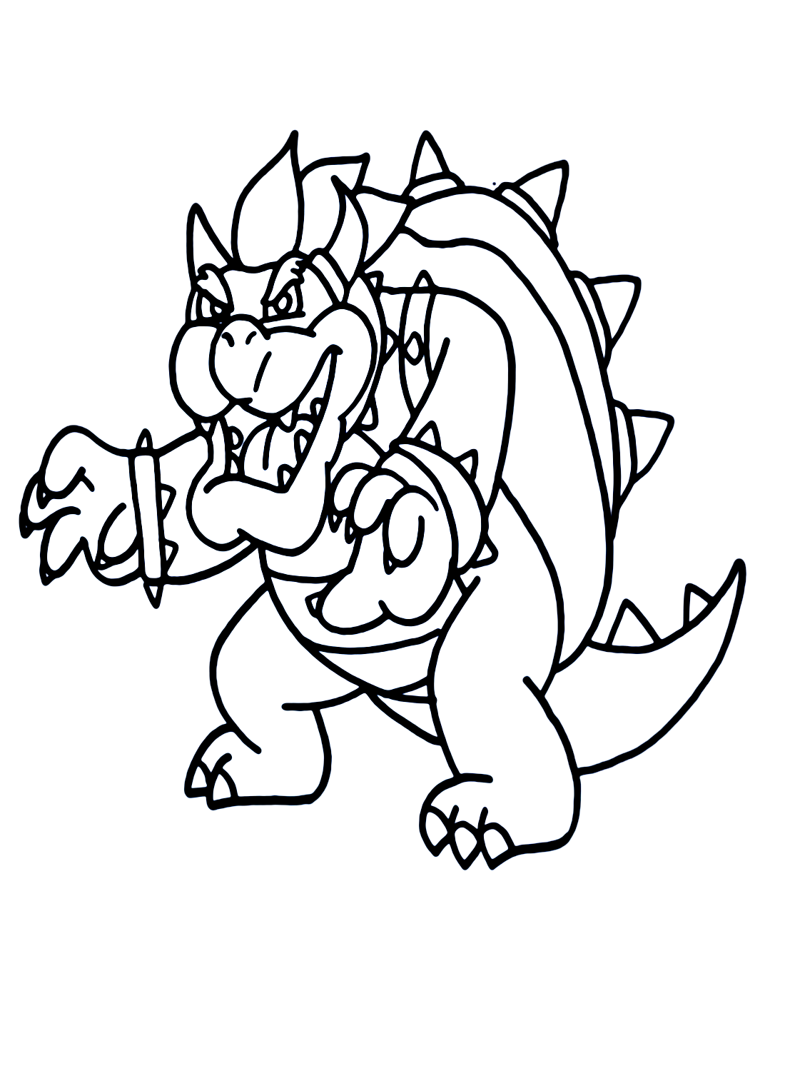 Free Bowser Mario Coloring Pages