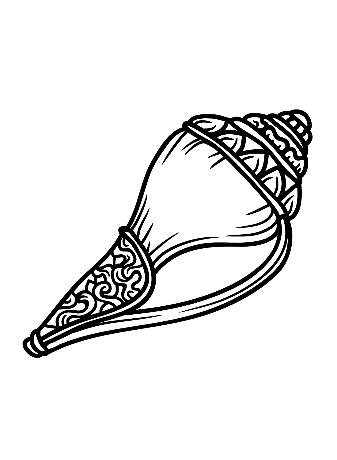 Free Conch Printable Coloring Page