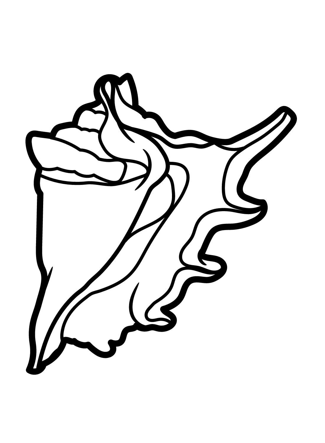 Free Conch Coloring Page