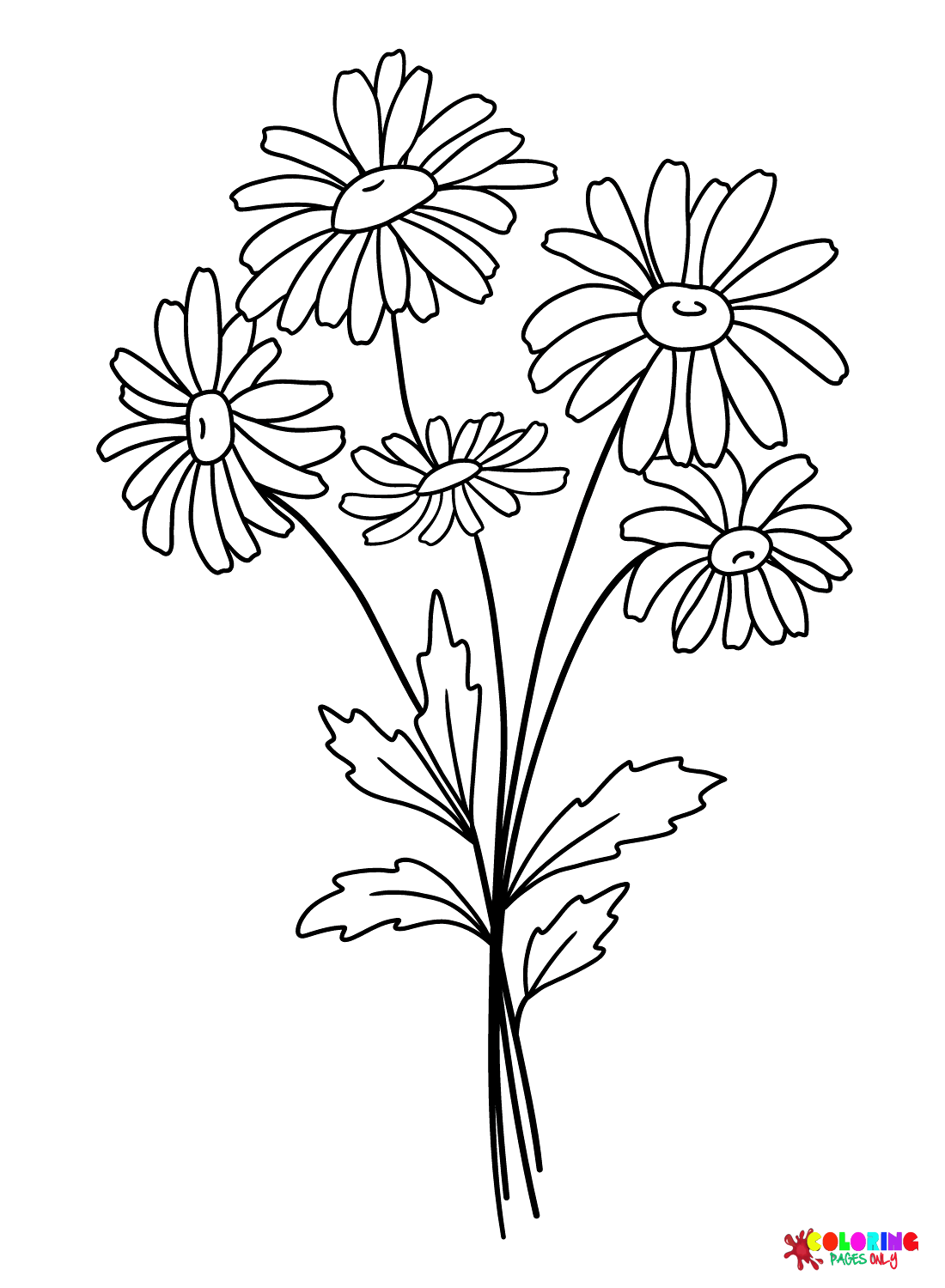 Free Daisy Coloring Page