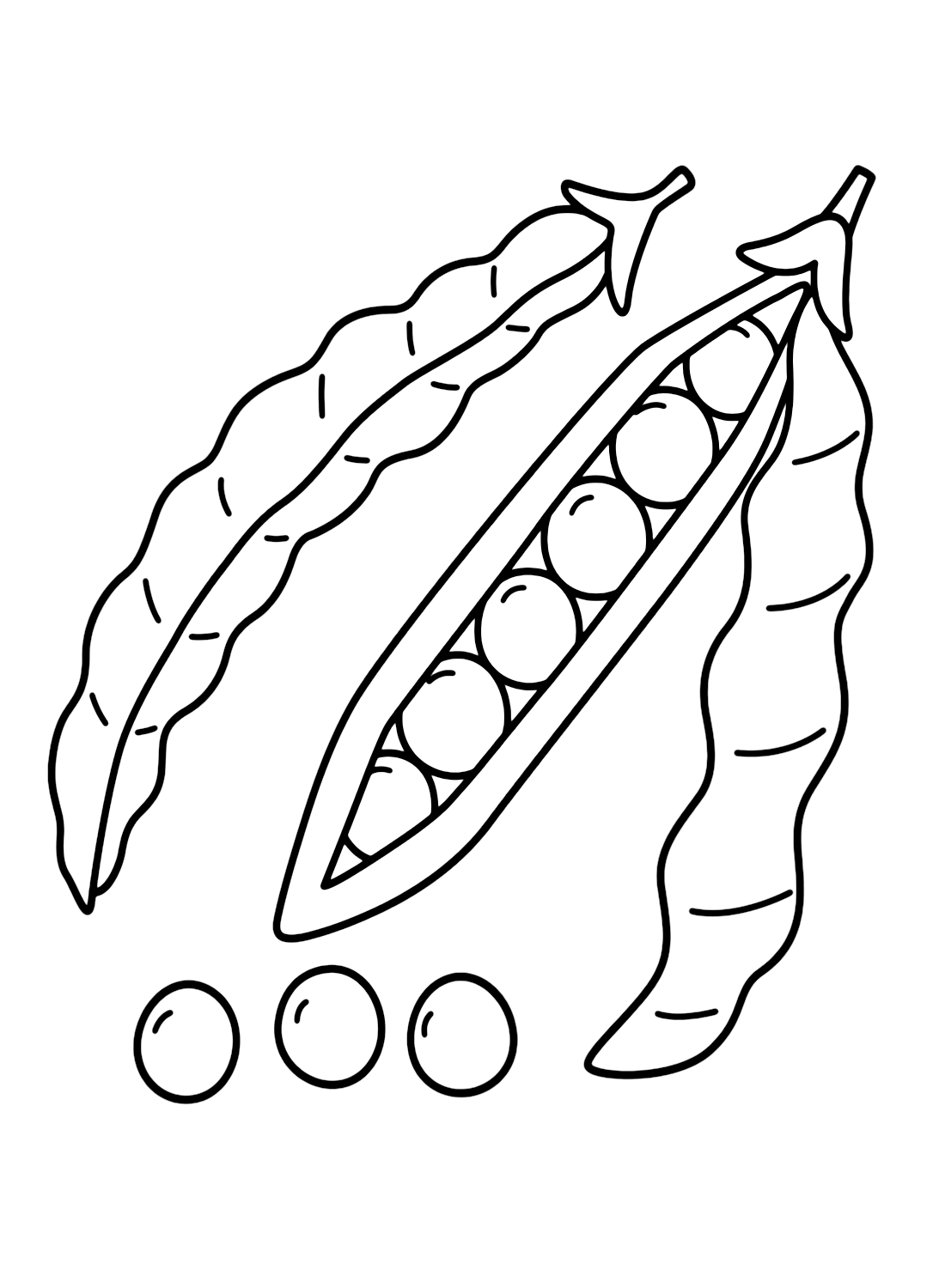 Free Green Bean Coloring Page