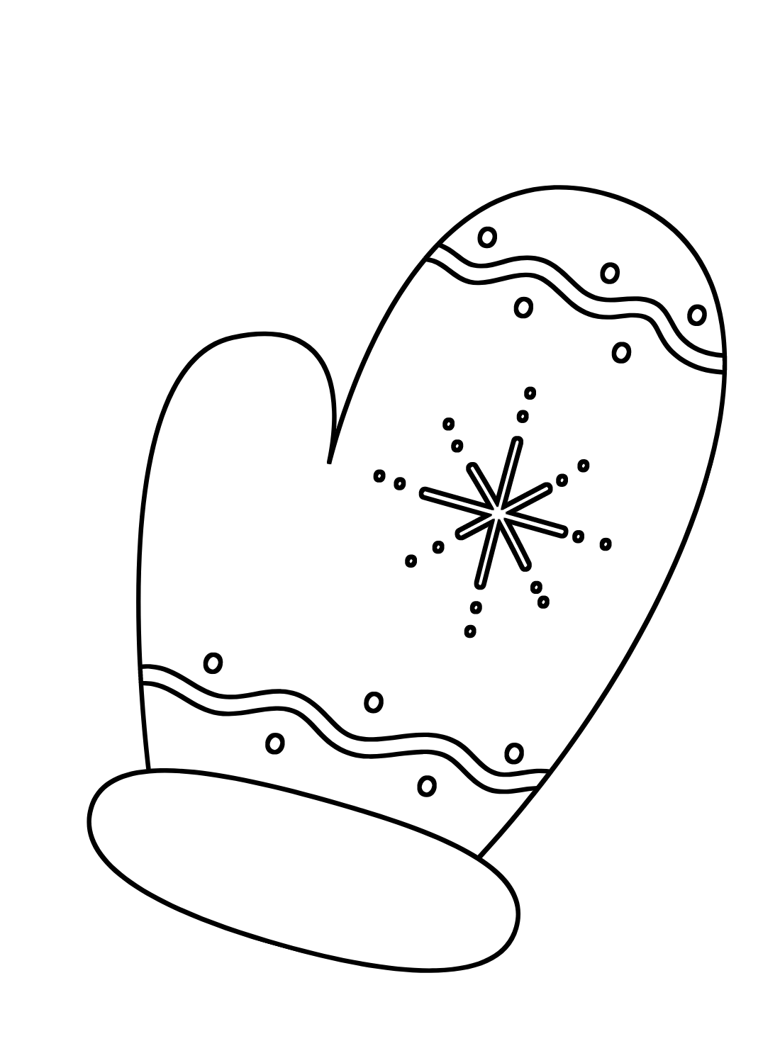 Free Mittens Pictures Coloring Page
