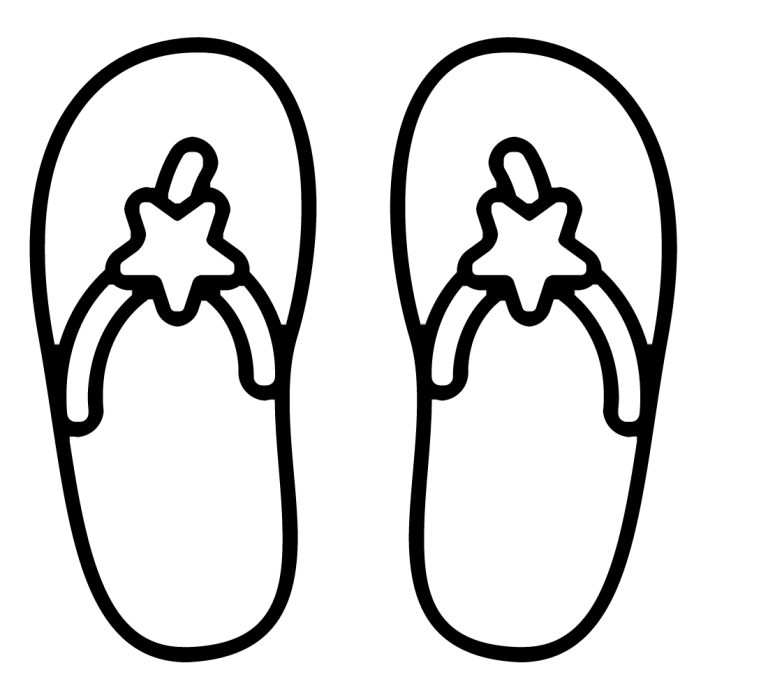 Sandals Coloring Pages - Free Printable Coloring Pages