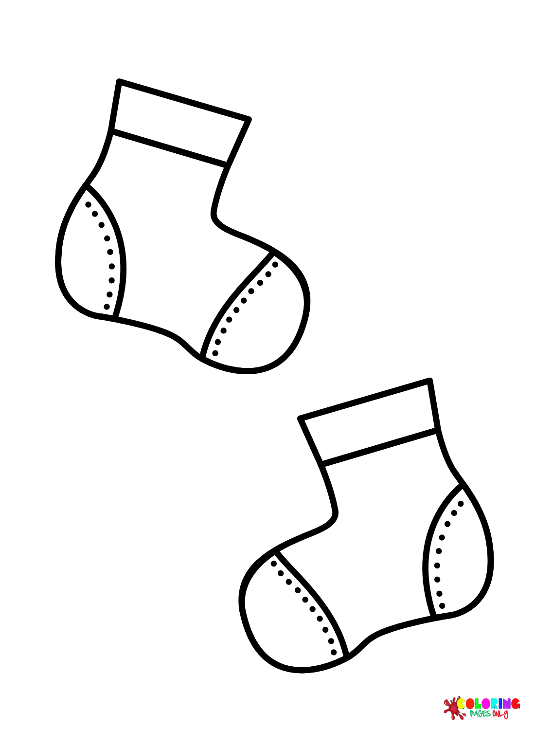 Free Socks Printable Coloring Page - Free Printable Coloring Pages