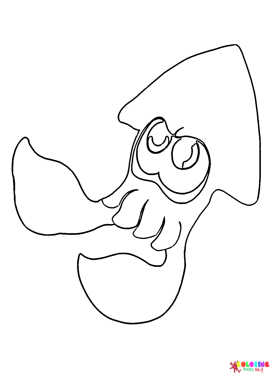 Free Splatoon Squid Coloring Page