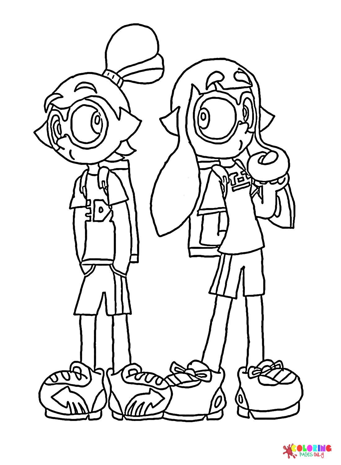 Free Splatoon Coloring Page