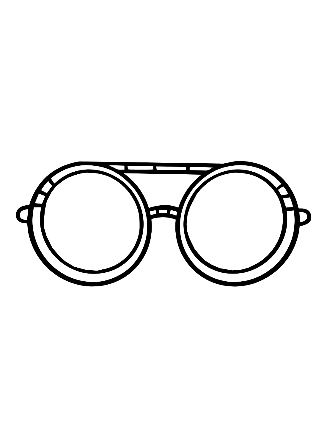 Free Sunglasses Coloring Page