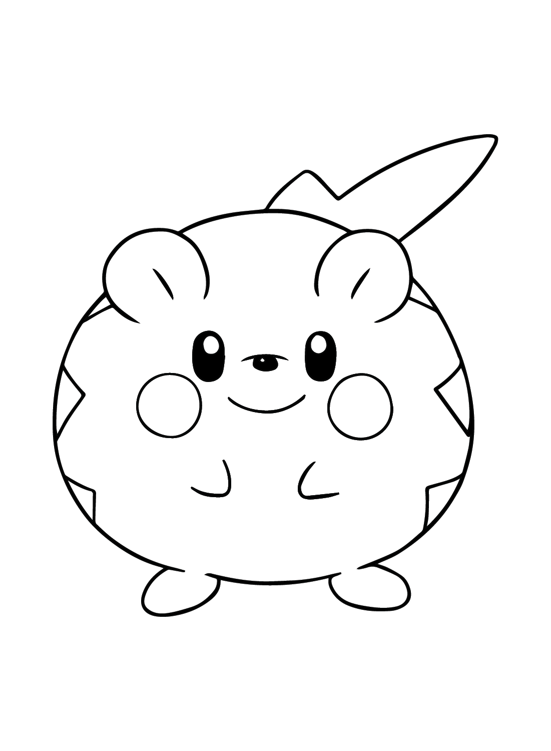 Free Togedemaru Coloring Page - Free Printable Coloring Pages