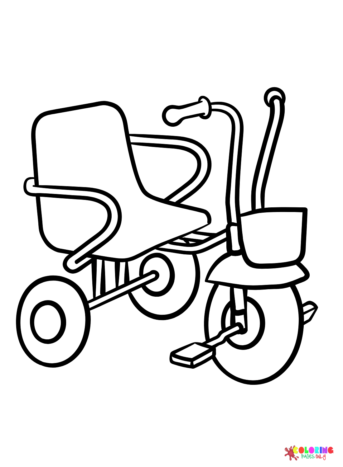 Free Tricycle Coloring Page
