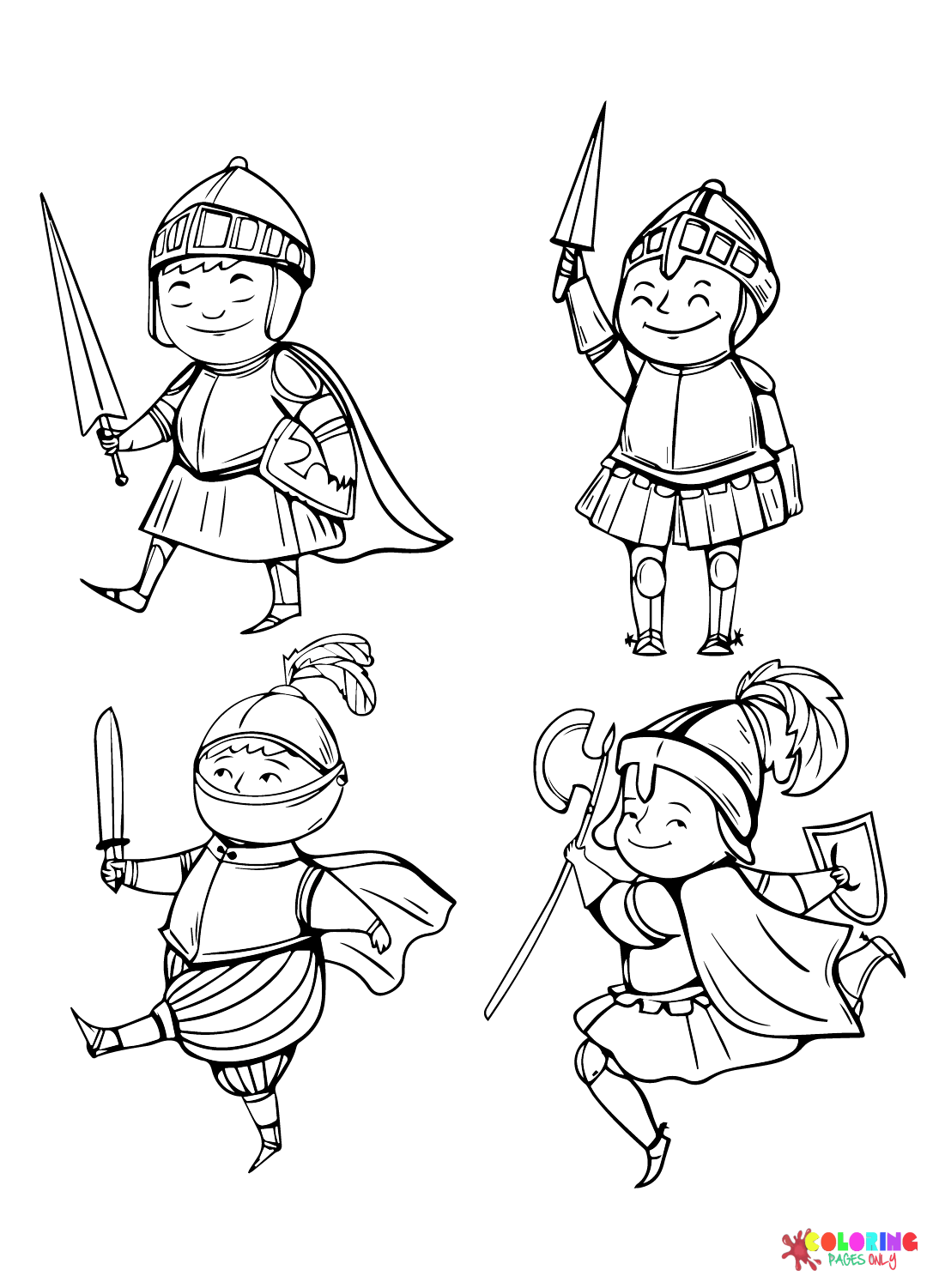 Free Vector Funny Drawings Knight Set Ancient Rome and Roman Empire from Ancient Rome and Roman Empire