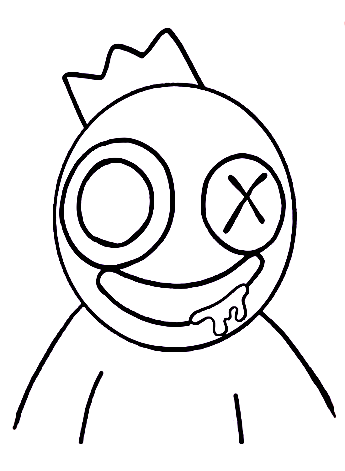 Funny Blue Rainbow Friends Coloring Page Free Printable Coloring Pages