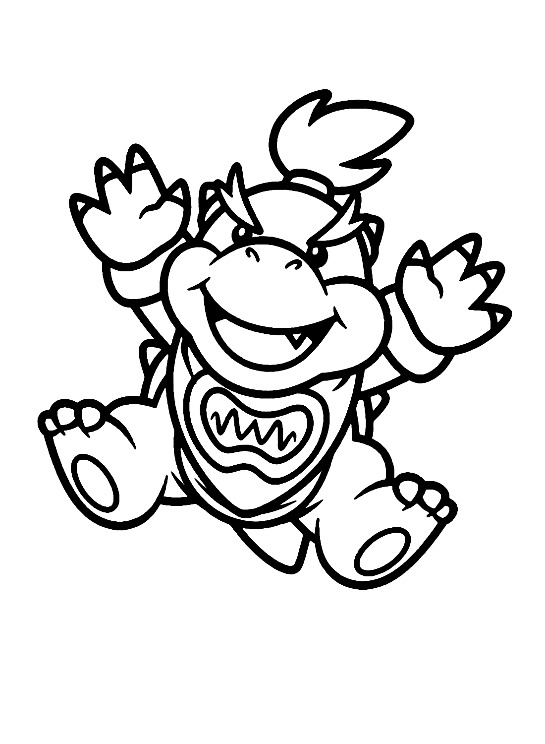 Funny Bowser Jr Coloring Page