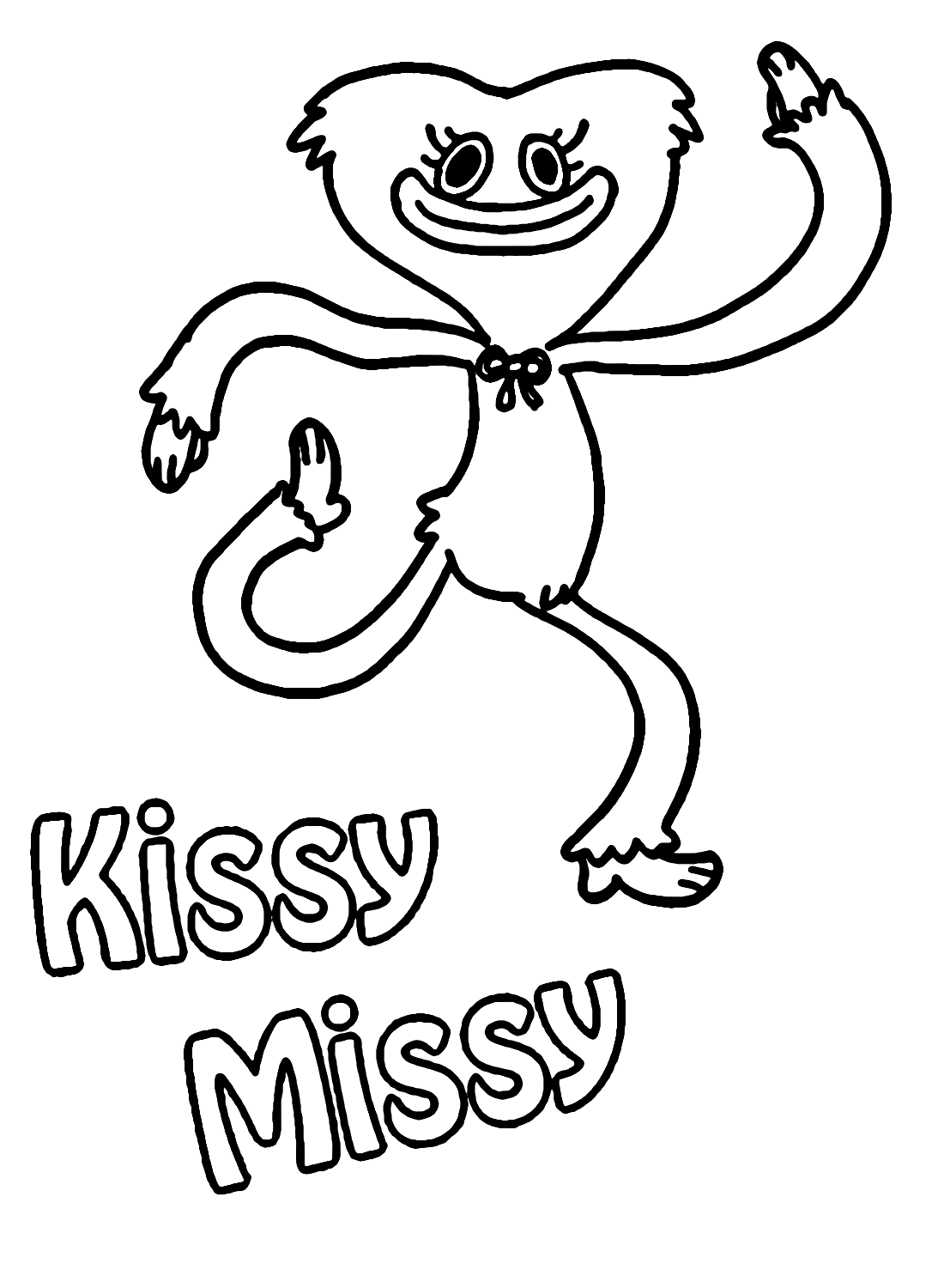 Funny Kissy Missy Coloring Page