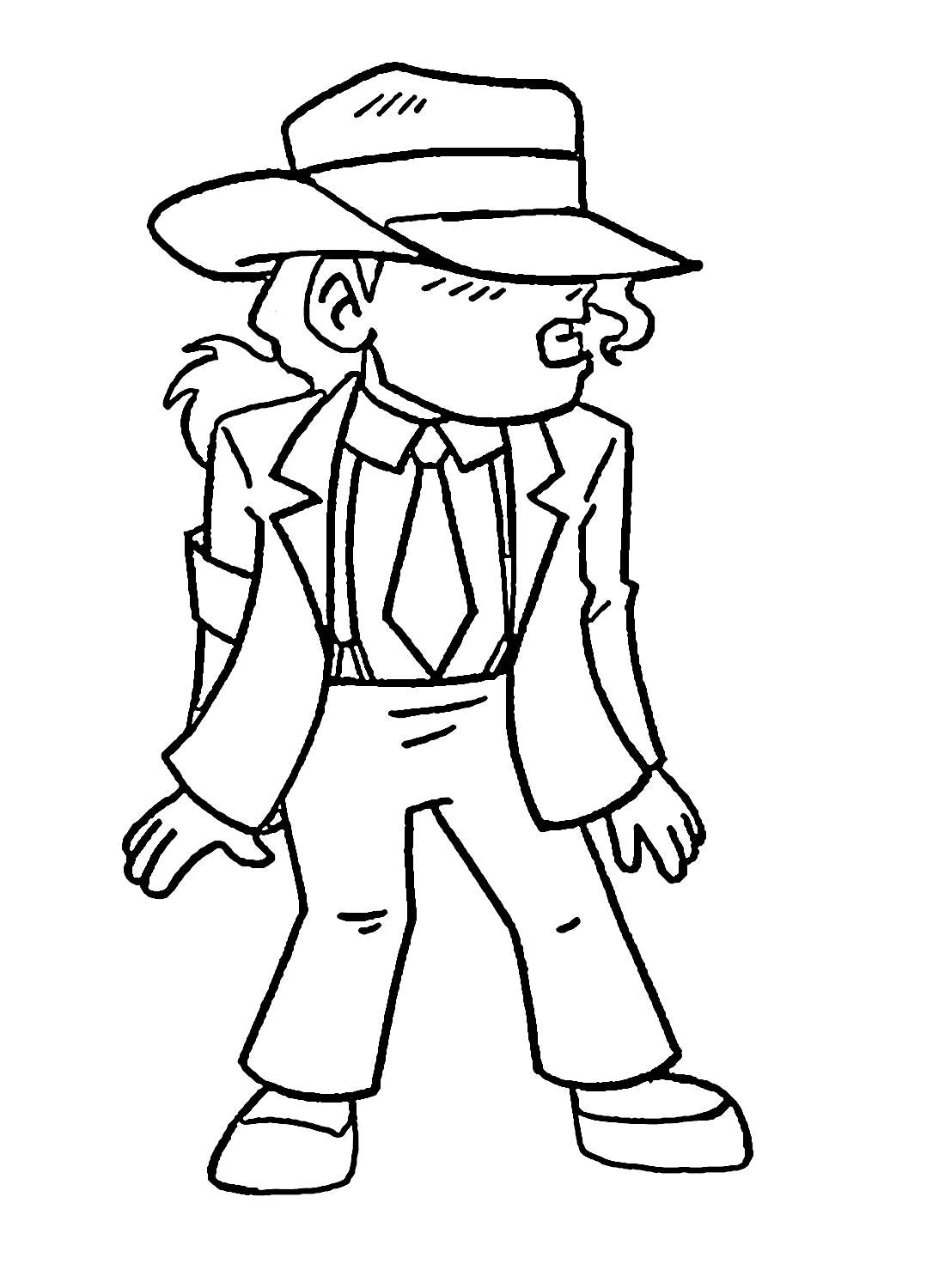 Funny Michael Jackson Coloring Page