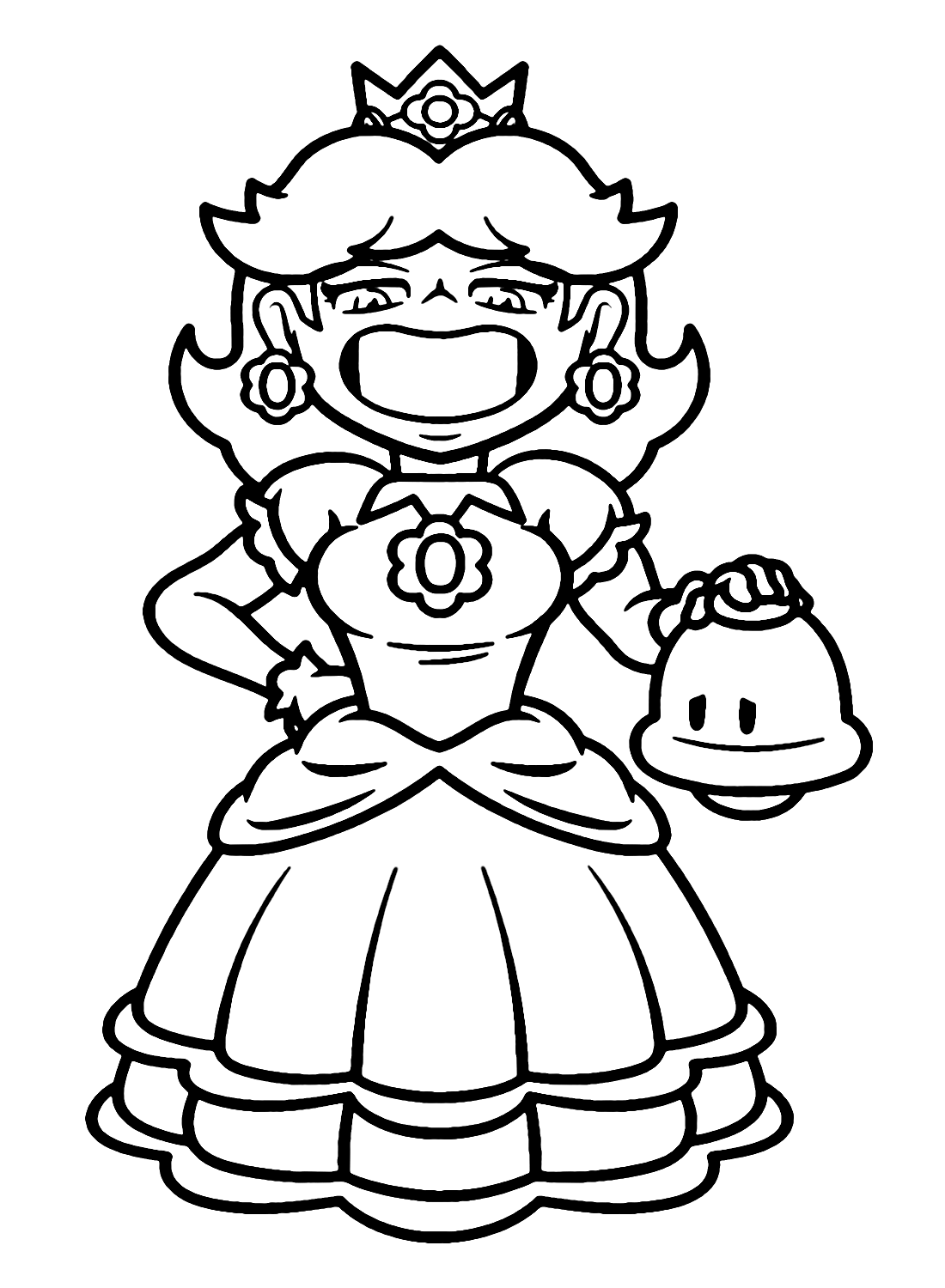Funny Princess Daisy Coloring Pages