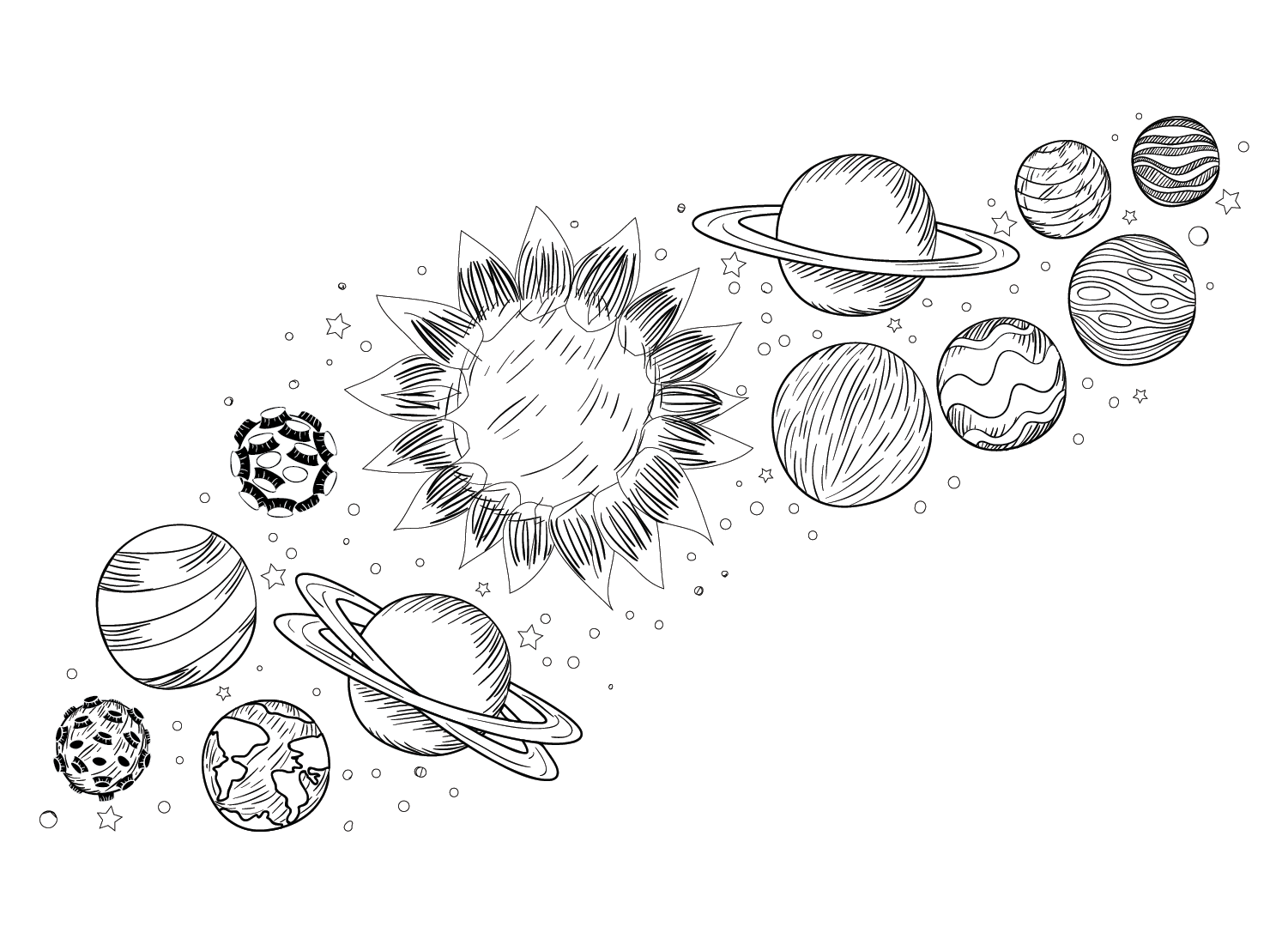 Galaxy Images Coloring Page