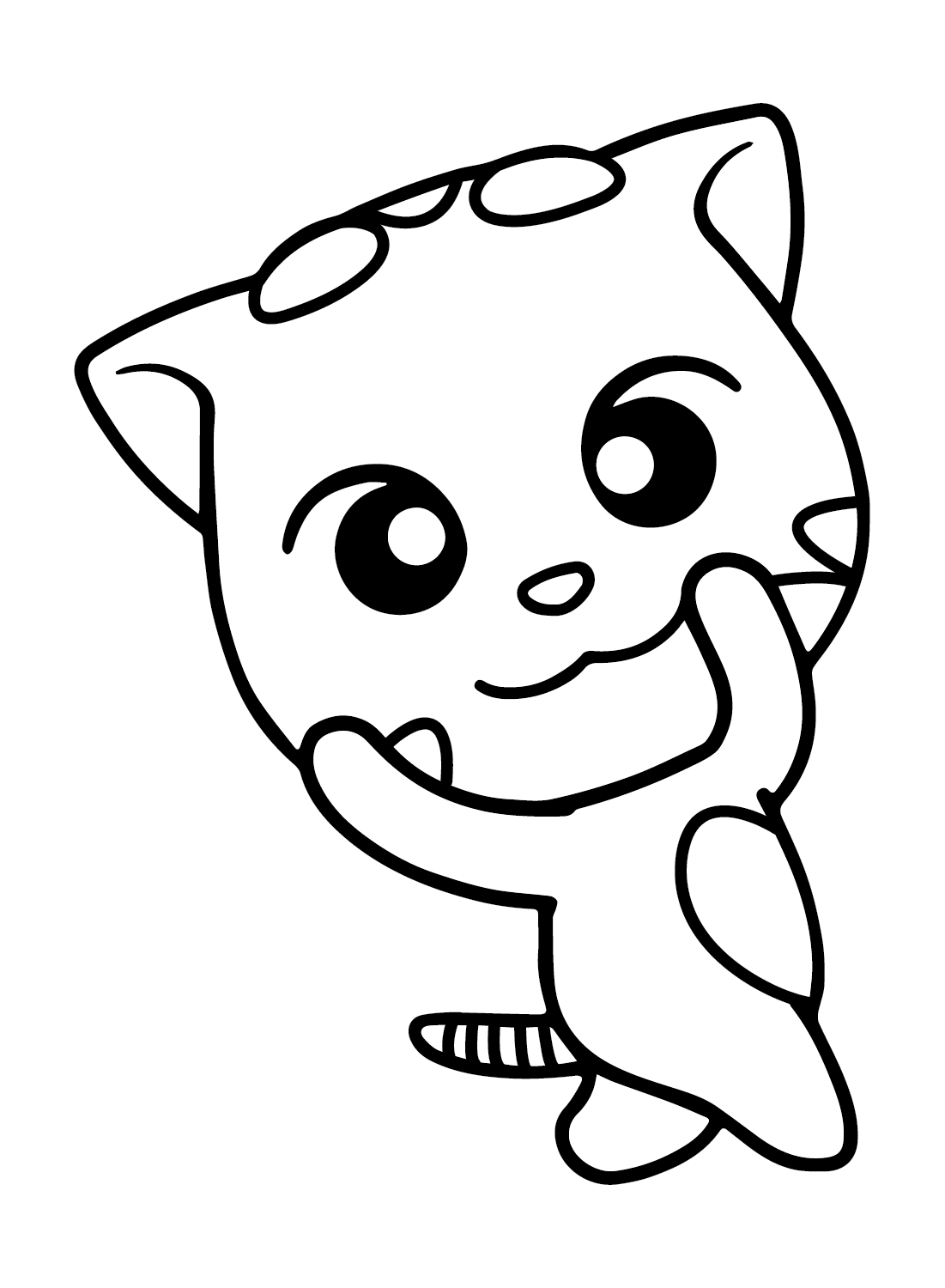 Pagina da colorare gatto parlante zenzero