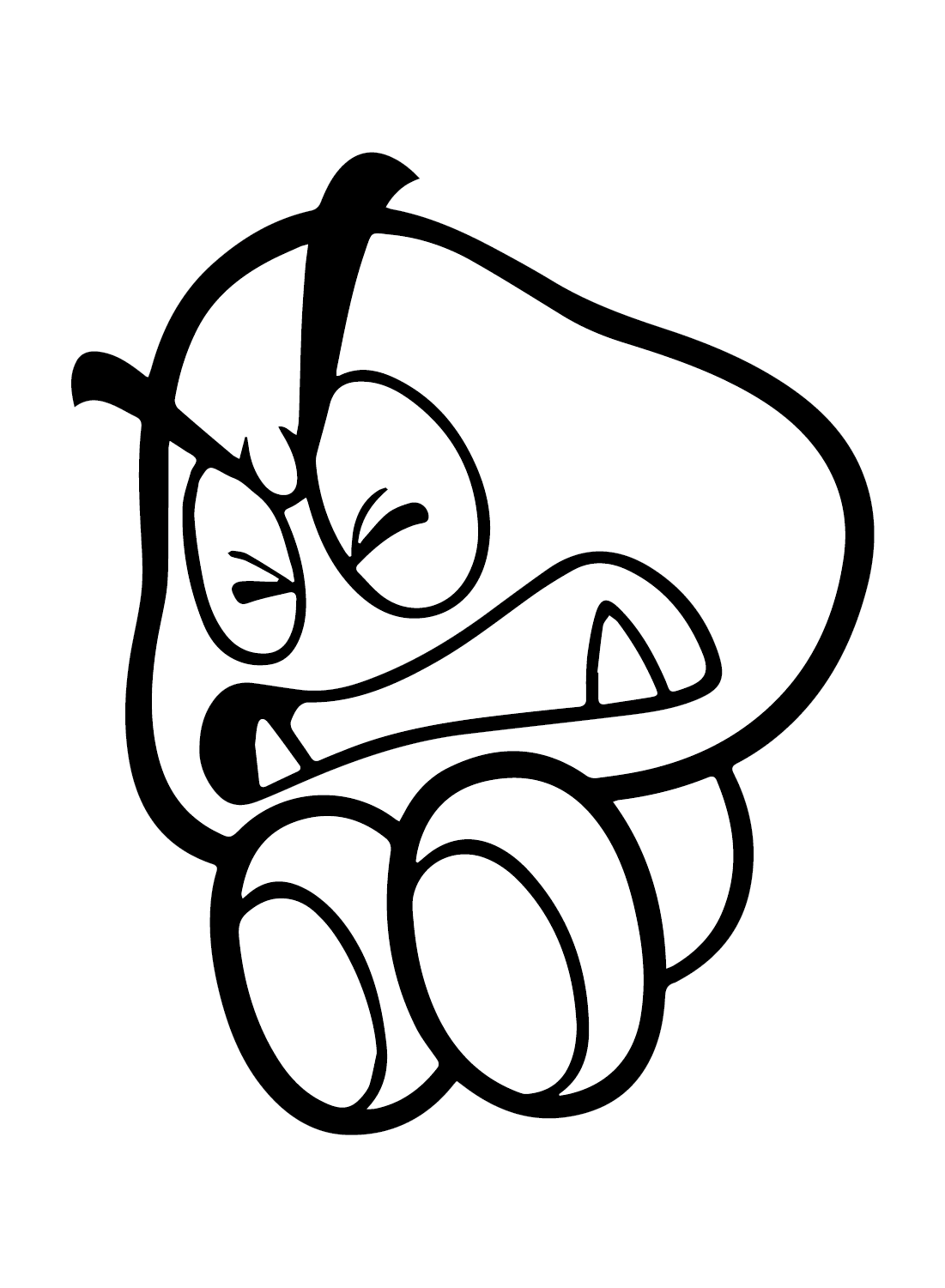 Goomba Drawing Coloring Page