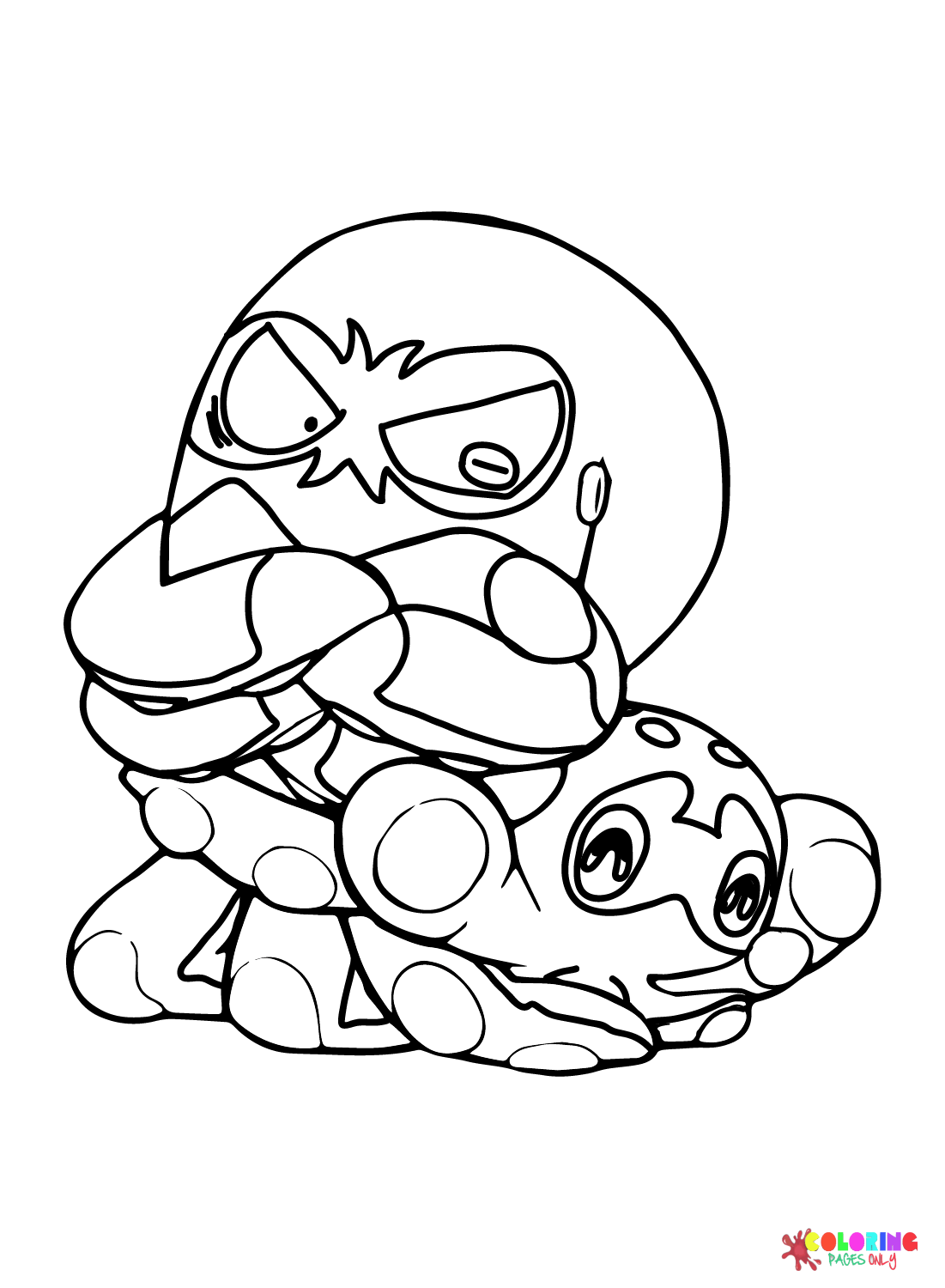 Grapploct and Clobbopus Coloring Page