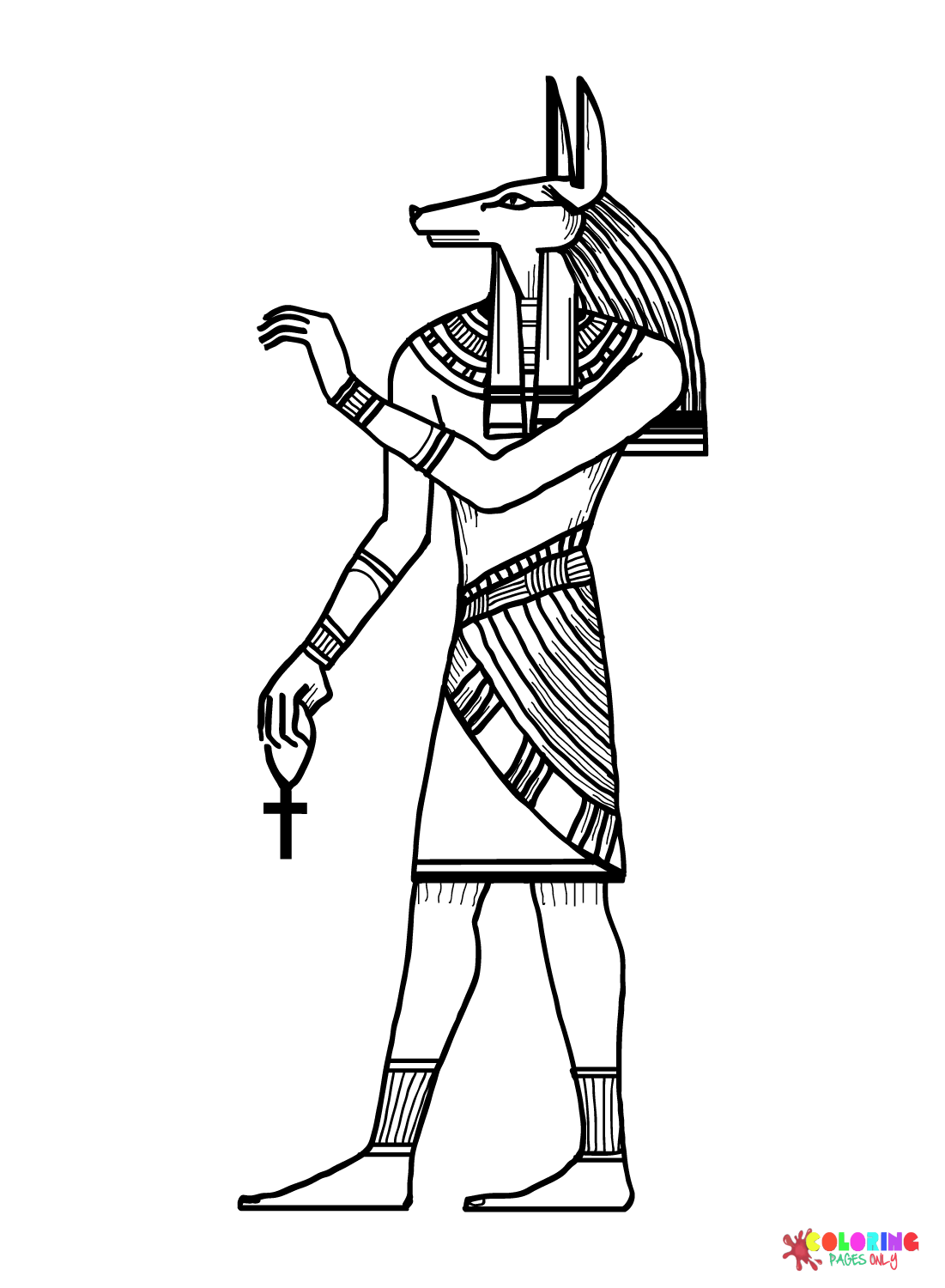 Ausmalbilder „Wächter des alten Ägypten“.