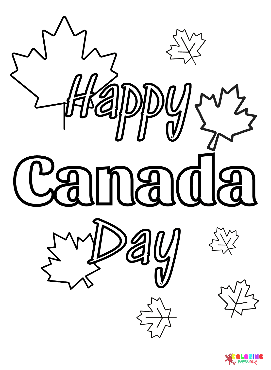 Happy Canada Day Doodle Coloring Page Free Printable Coloring Pages