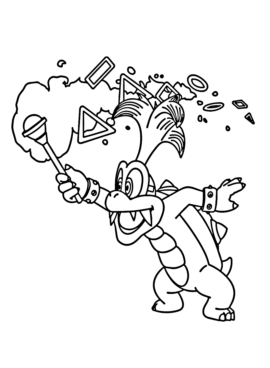 Iggy of Koopalings Coloring Pages