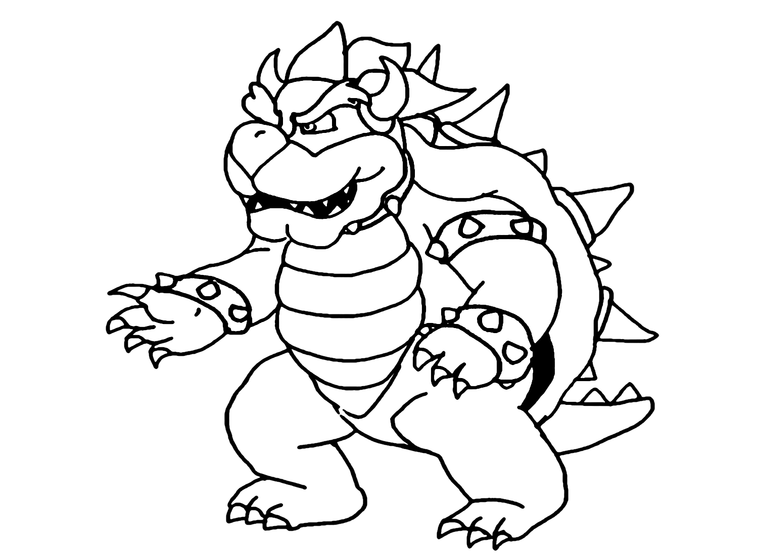 Images Bowser Mario Coloring Page