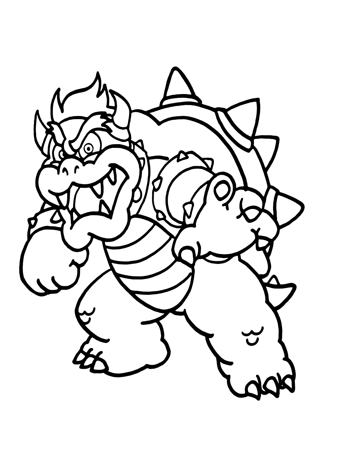 Images Bowser from Super Mario Coloring Pages