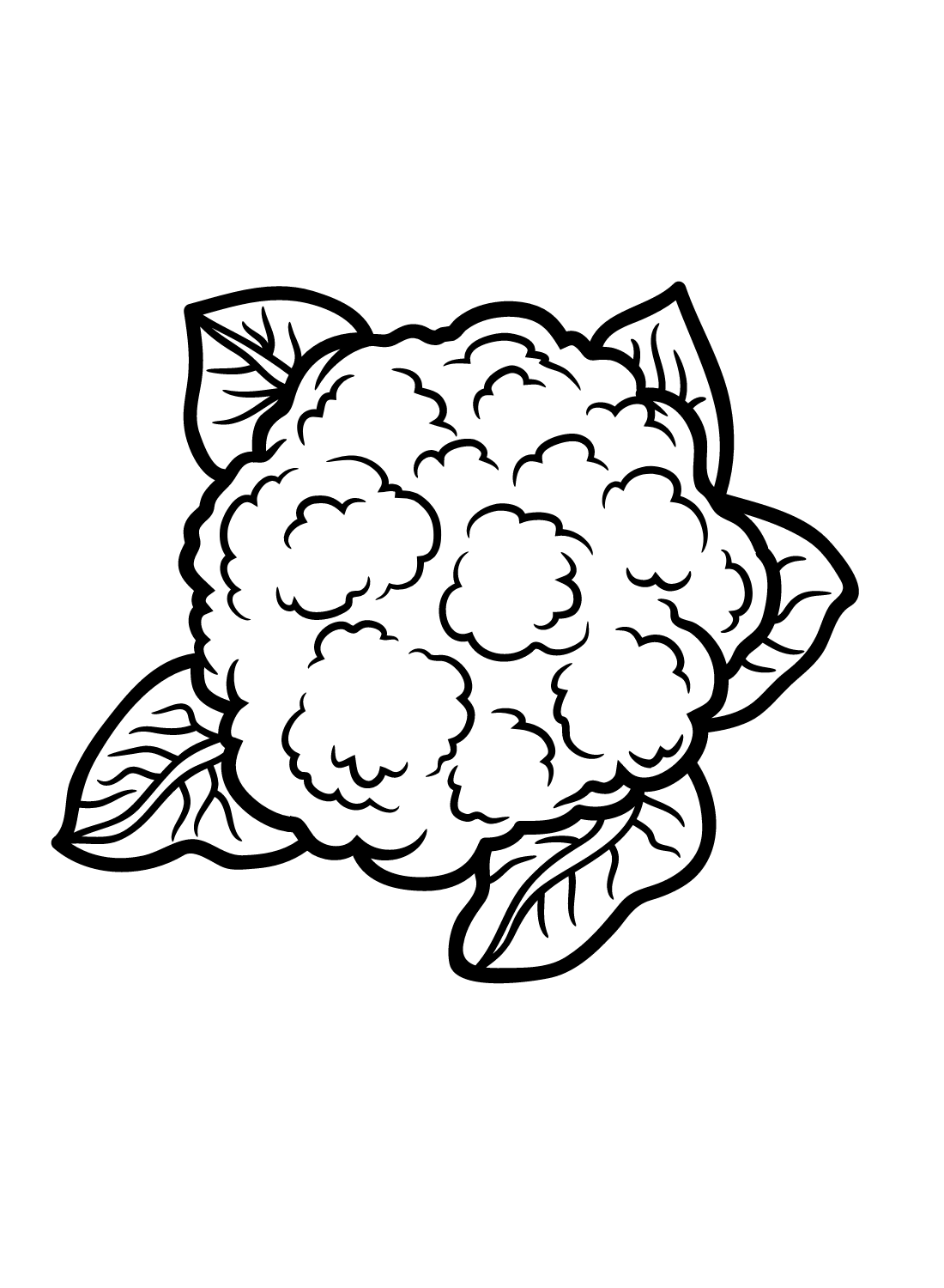 Images Cauliflower Coloring Page